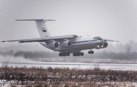 The third Il-76MD-90A rises into the sky