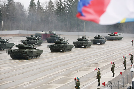 Victory Day Parade rehearsal in detail